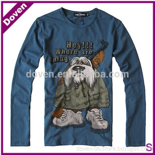 long sleeve cartoon design cotton t-shirt